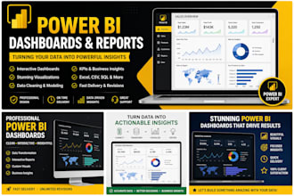 create professional power bi dashboards and reports