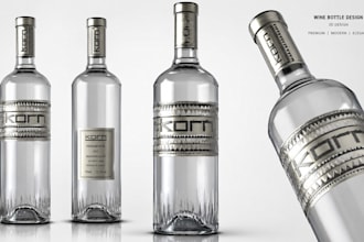 do 3d product bottle design for perfume, fragrance, wine, using solidwork, cad