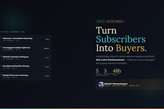 write a welcome email sequence that converts subscribers