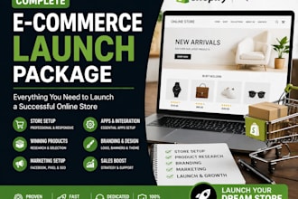 do full ecommerce launch package shopify store setup optimization