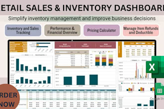 build retail sales tracker inventory KPI dashboard for supermarket boutique
