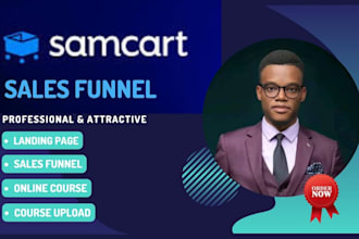 do samcart landing page, samcart thrivecart sales funnel samcart
