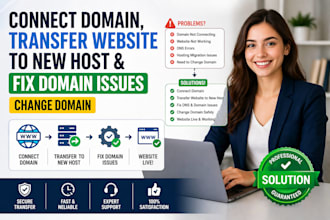 connect domain fix domain issue redirect domain, transfer domain connect domain
