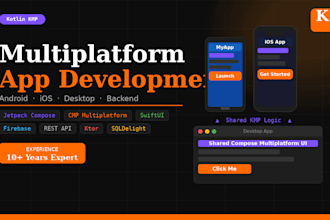 build a kotlin compose multiplatform app for android, ios and desktop