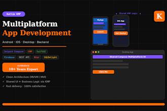 build a kotlin compose multiplatform app for android, ios and desktop