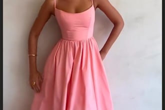 elegant bustier midi dress pattern with full pleated skirt
