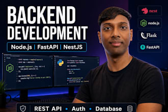 build a rest API backend with nodejs or fastapi and postgresql