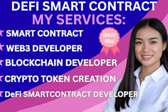 develop secure defi smart contracts blockchain developer for web3 and solidity