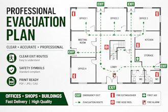 create professional evacuation plans and fire safety layouts