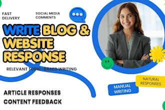 write thoughtful blog comments and website responses