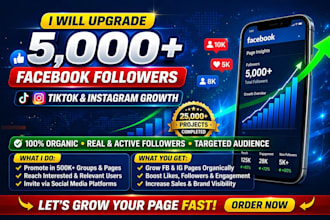 grow your facebook page to 5000 real targeted followers