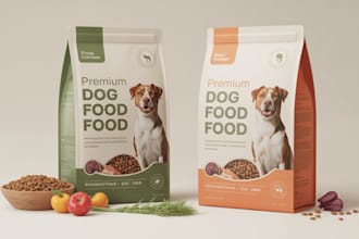 design creative box, pouch and label packaging design