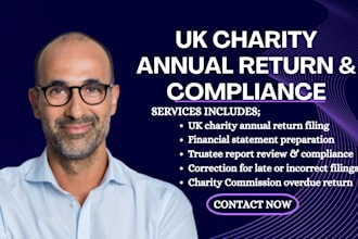 file UK charity annual return and ensure charity commission compliance in 24hrs