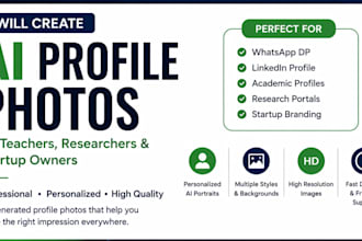 create personalized ai profile photos for teachers, researchers and entrepreneur