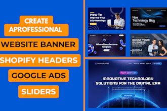 design professional website banner, shopify header or google ads