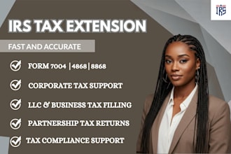 file irs tax extension form 4868, 7004, for llc, business and us tax filling
