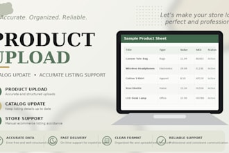 upload products and update catalog for ecommerce stores
