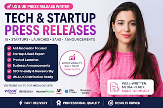 write SEO press release for ai startups saas product launches for US UK
