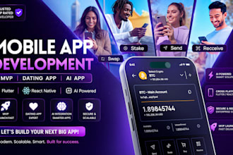 do mobile app development mvp dating app developer flutter react native ai app
