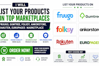 list  products  fruugo gumtree folksy ankorstore rakuten europages marketplace