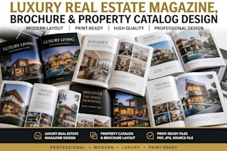 design a luxury real estate magazines, brochure or property catalog