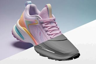make 3d shoe design 3d shoe modelling 3d render 3d footwear design and animation