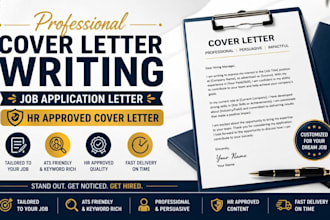professonal cover letter writing job application letter HR approved cover letter
