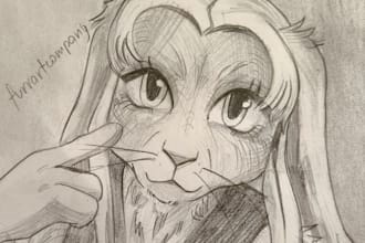 do a sketch of your fursona