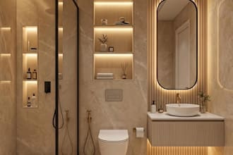 create a professional bathroom interior design