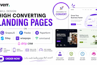 design landing pages grapesjs flexbe paperform sitey wisepops omnisend drip CRM