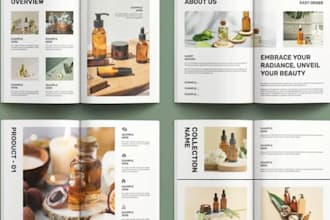 design editable wholesales retail product catalogue medspa cosmetics catalog pdf