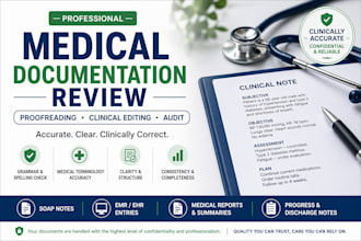 proofread and audit medical documentation