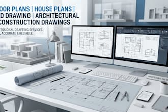 do floor plans,house plan,cad drawing, architectural and construction drawing
