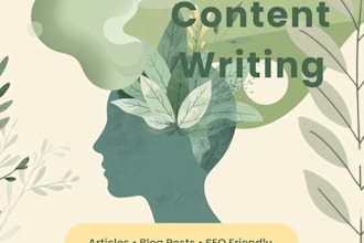 write SEO mental health articles for blogs and coaches