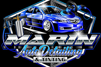 design awesome car detailing logo
