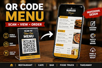 design redesign qr code menu, digital restaurant menu, scan menu design