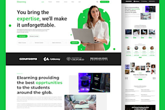 develop live football website, elearning website, marketplace website