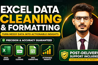 do ms excel data cleaning and formatting, splitting, sorting