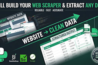 build web scrapers and data extraction systems for you
