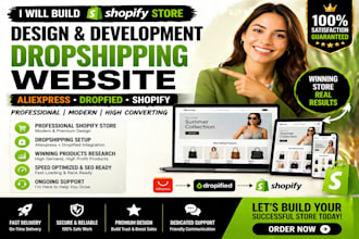 build shopify store design website development dropshipping dropified aliexpress