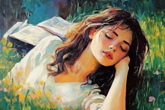 create oil painting style portrait illustration