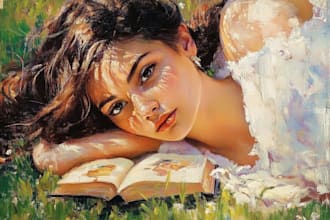draw oil painting style character illustration
