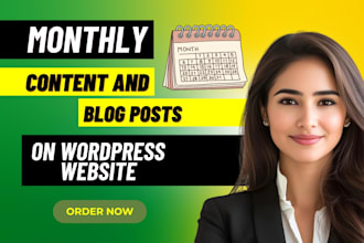 upload monthly blog post and article as VA on your wordpress website