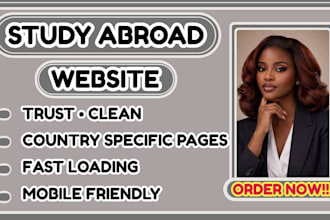 study abroad website, education consultancy website, student placement website