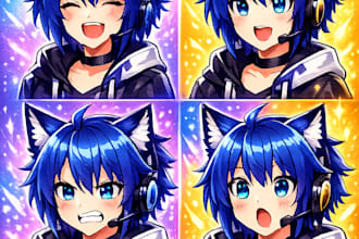 pngtuber avatar model with expressions for obs twitch and discord png vtuber