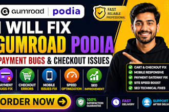 fix gumroad, podia payment bugs checkout errors mobile issues speed and SEO