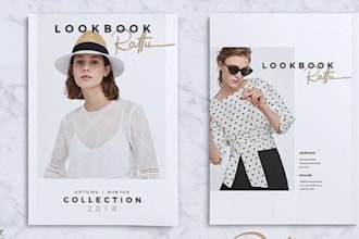 design luxury product catalog line sheet fashion apparel clothing sale catalogue
