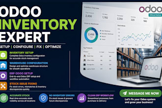 configure odoo inventory, warehouse system and fix stock issues
