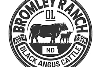 do unique professional awesome cattle farm logo