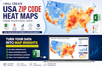 create USA zip code heat maps from your excel data
